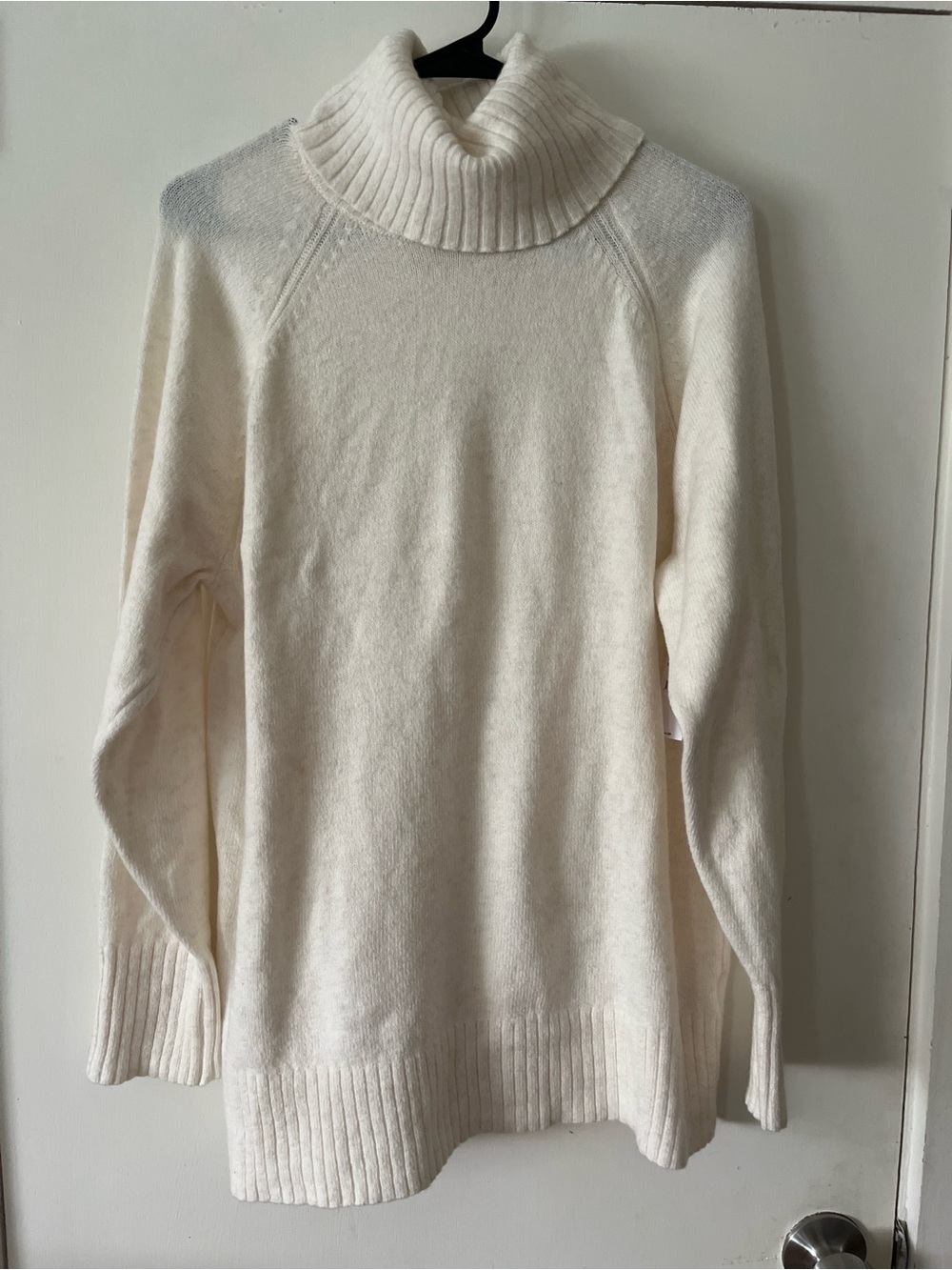 Women’s Cream Turtleneck Sweater - Cozy Ribbed Collar
